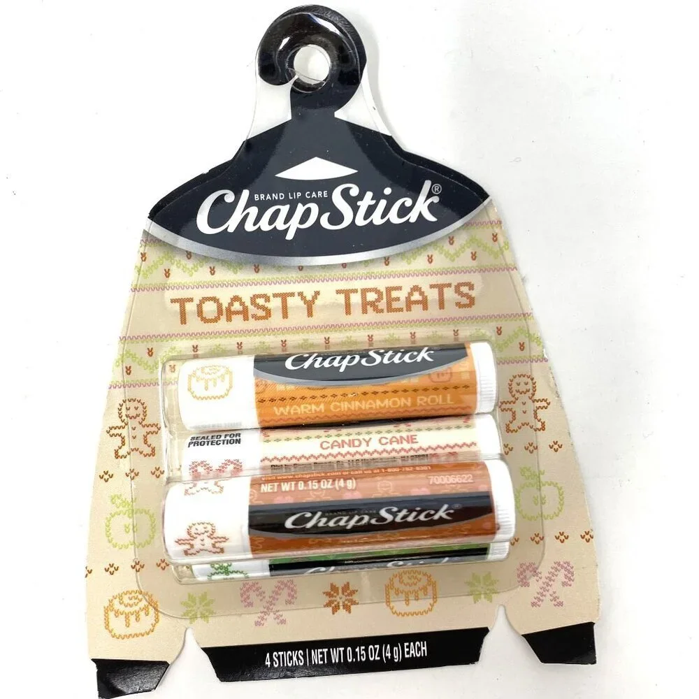 Chapstick Holiday Ugly Sweater Lip Balm Toasty Treats 0.15oz/4 count Fall Winter